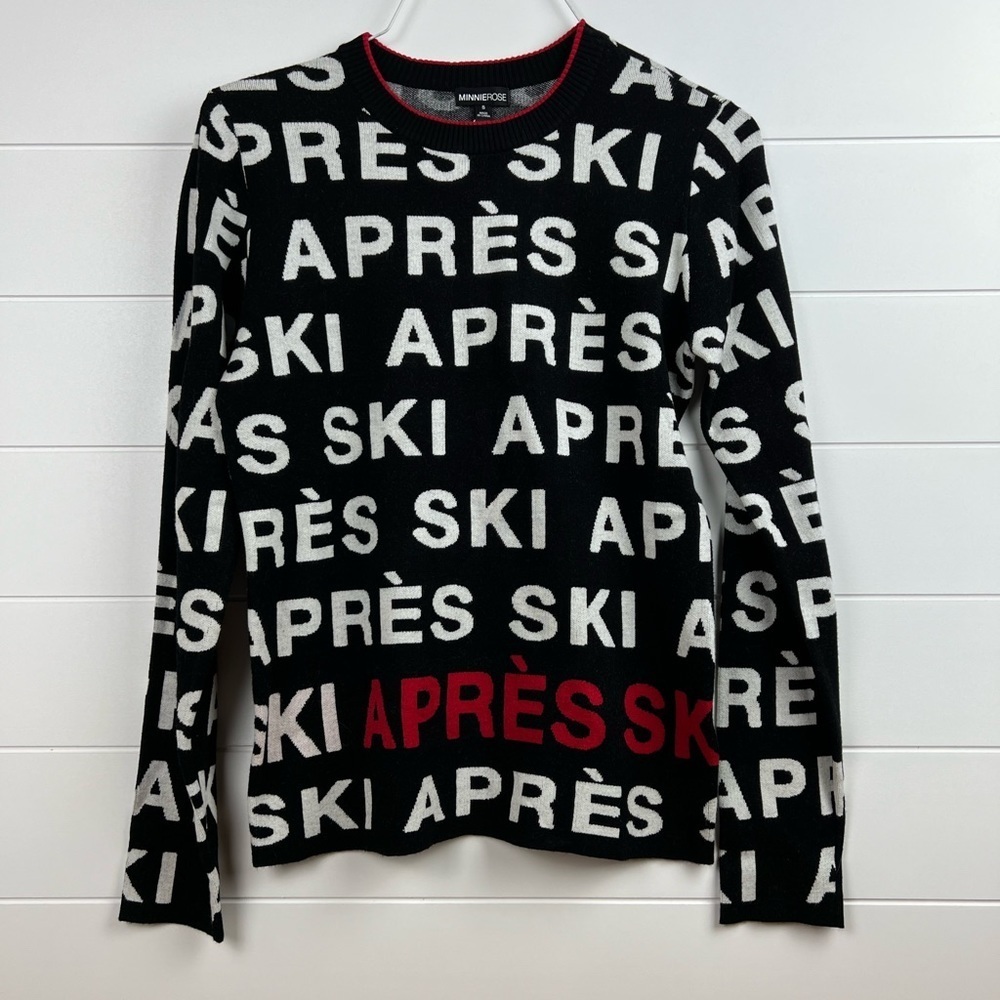 Minnie Rose ski crew sweater size small après mountain wear NWT